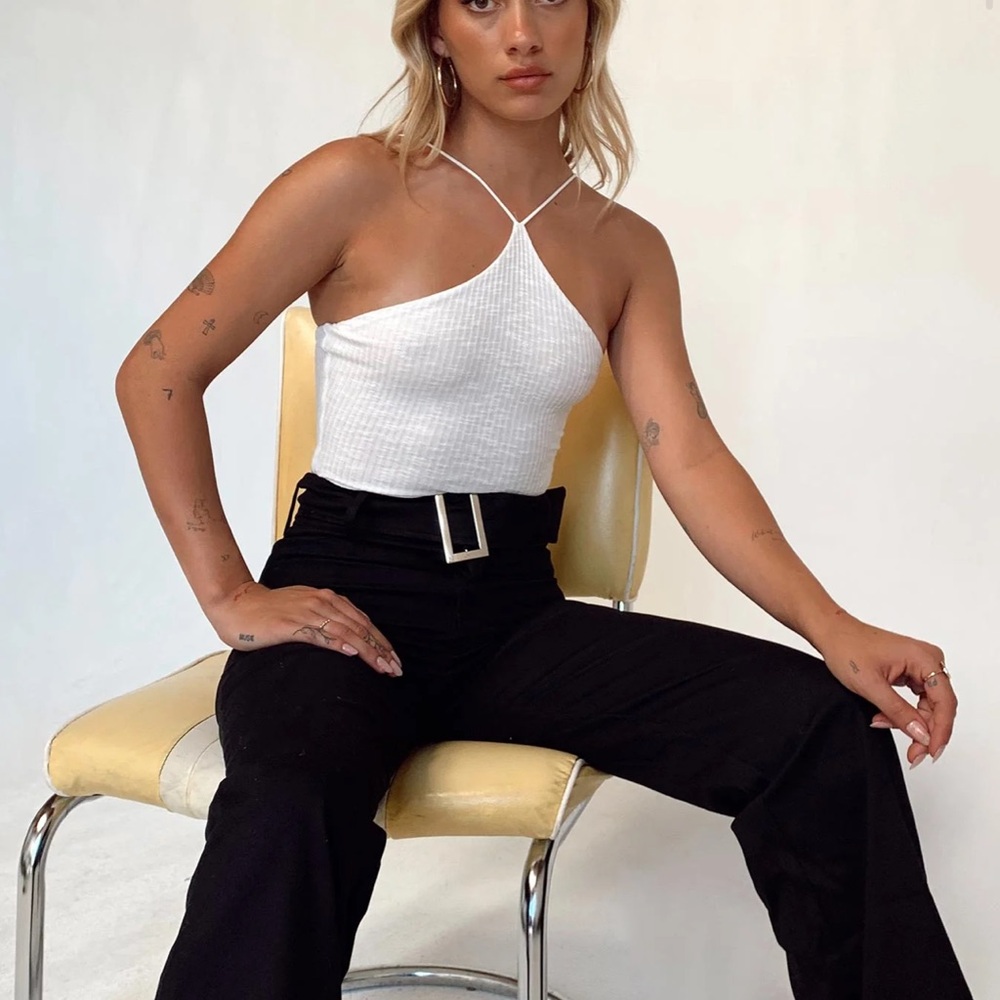 White Halter Top